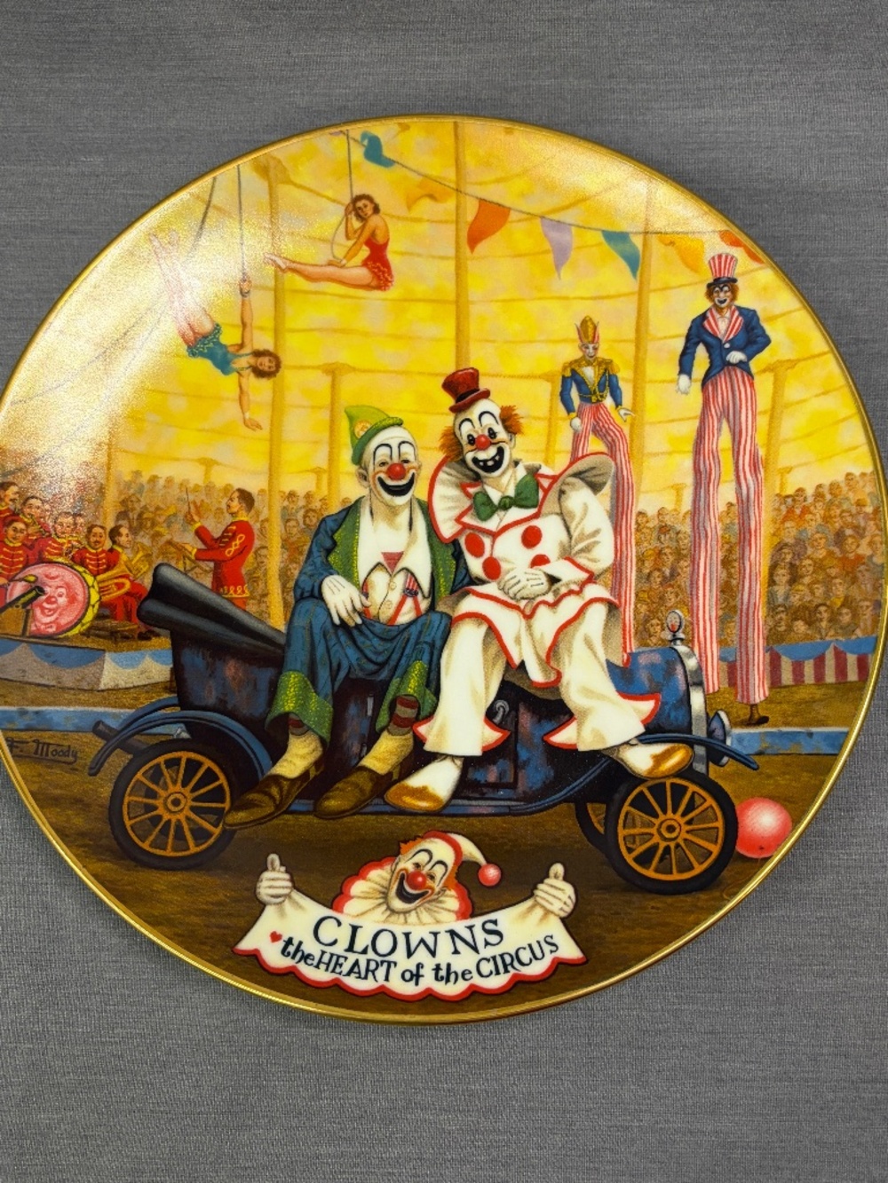 Clowns The Greatest Show On Earth 1981 Collector Plate Vintage